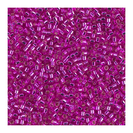 DB1340 Delicas 11/0 Dyed Lined Fuchsia (x 5gr)