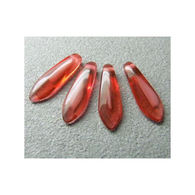 Dague en verre de Bohême 5x16mm - Fuchsia Coral Combo (x20)