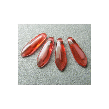 Dague en verre de Bohême 5x16mm - Fuchsia Coral Combo (x20)