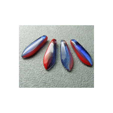 Dague en verre de Bohême 5x16mm - Red Sapphire Combo (x20)