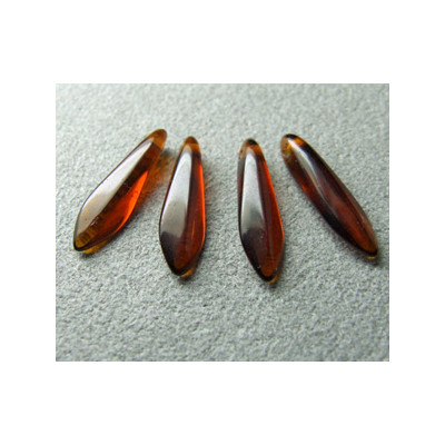 Dague en verre de Bohême 5x16mm - Smoke Topaz (X20)