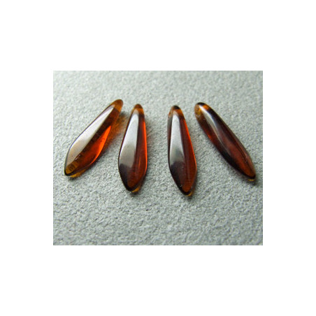 Dague en verre de Bohême 5x16mm - Smoke Topaz (X20)