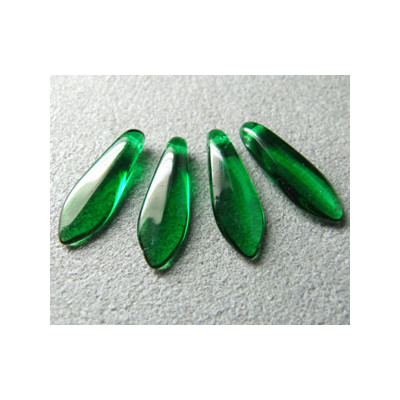 Dague en verre de Bohême 5x16mm - Emeraude (x20)