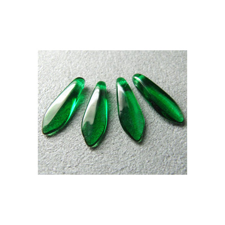 Dague en verre de Bohême 5x16mm - Emeraude (x20)