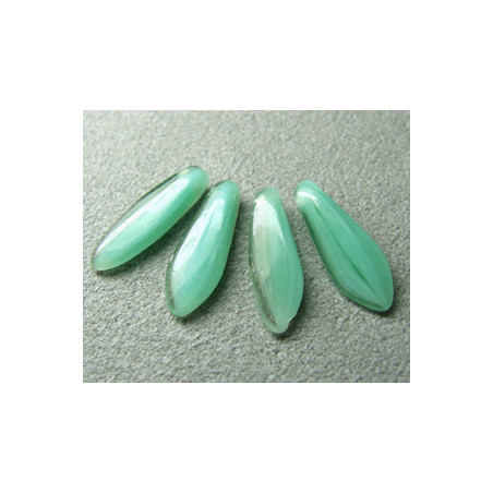 Dague en verre de Bohême 5x16mm - Menthe Opal Chrysolite Combo (x20)