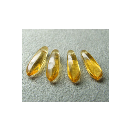 Dague en verre de Bohême 3x11mm - Topaz (x30)