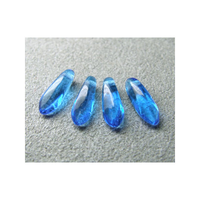 Dague en verre de Bohême 3x11mm - Capri Blue (x30)