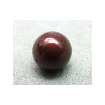 Perle ronde nacrée Swarovski 10mm Maroon (x1)