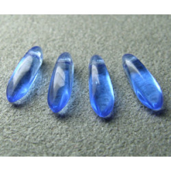 Dague en verre de Bohême 3x11mm - Sapphire (x30)