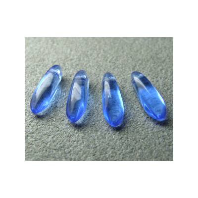 Dague en verre de Bohême 3x11mm - Sapphire (x30)