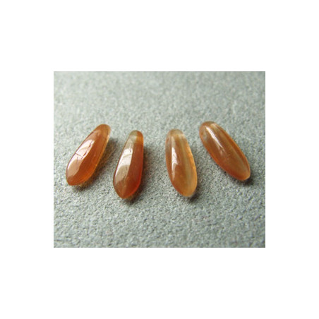 Dague en verre de Bohême 3x11mm - Smoke Topaz Champagne Combo (x30)