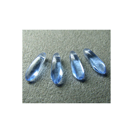 Dague en verre de Bohême 3x11mm - Light Sapphire (x30)