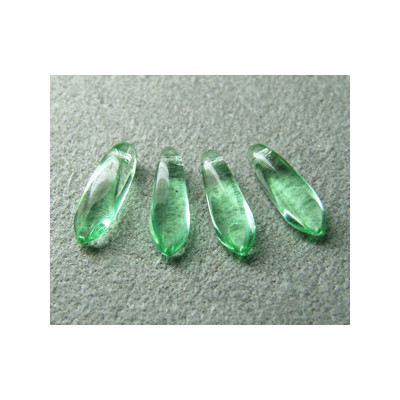 Dague en verre de Bohême 3x11mm - Peridot (x30)