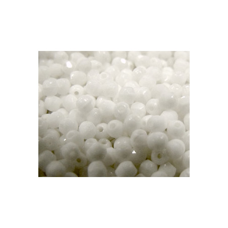 Facettes de Bohême 3mm Blanc Opaque - 14813 (x100)