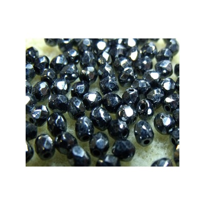 Facettes de Bohême 3mm Hematite (x50) Facettes de Bohême 3mm Hematite (x50)