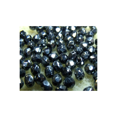 Facettes de Bohême 3mm Hematite (x50) 