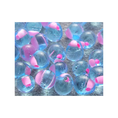 DP-0019F Drops 3.4mm Miyuki Fuchsia Lined Aquamarine (x boite de 10gr)