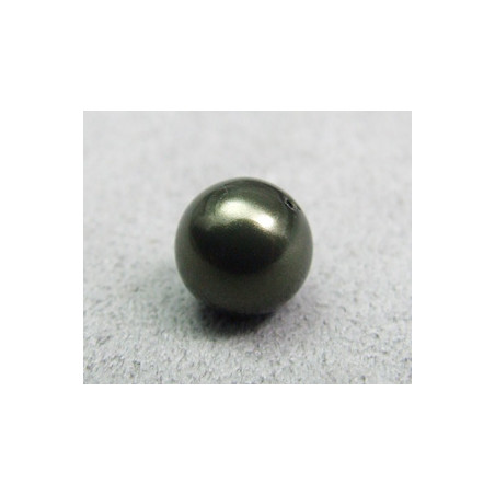 Perle ronde 8mm nacrée Swarovski Dark Green (x5)