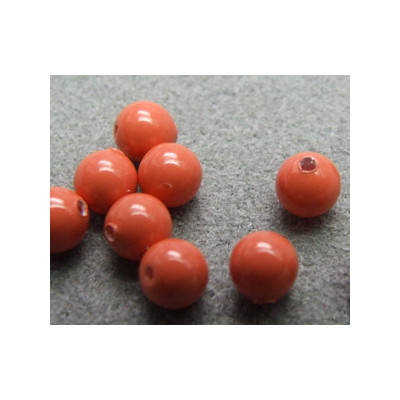 Perle ronde nacrée Swarovski 4mm Coral (x20)