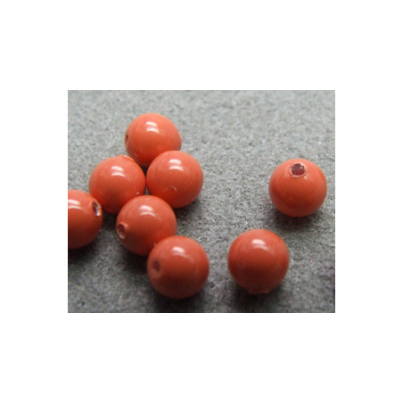 Perle ronde nacrée Swarovski 4mm Coral (x20)
