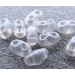 Twin Beads 2,5X5mm Crystal Gray Pearl (x tube de 23gr env.)