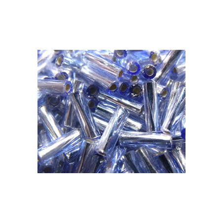 BGL-6TW-3940 Bugles Twistés Miyuki 6mm S/L Clear Lt Sapphire (x boite de 10gr)