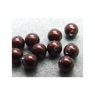 Perle ronde nacrée Swarovski 4mm Maroon (x20) Perle ronde nacrée Swarovski 4mm Maroon (x20)