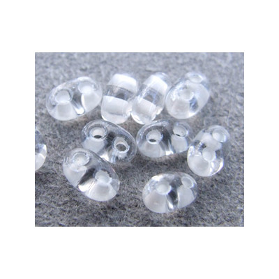 Twin Beads 2,5X5mm Crystal White Color Lined (x tube de 23gr env.)