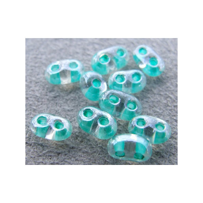 Twin Beads 2,5X5mm Crystal Light Green Color Lined (x tube de 23gr env.)