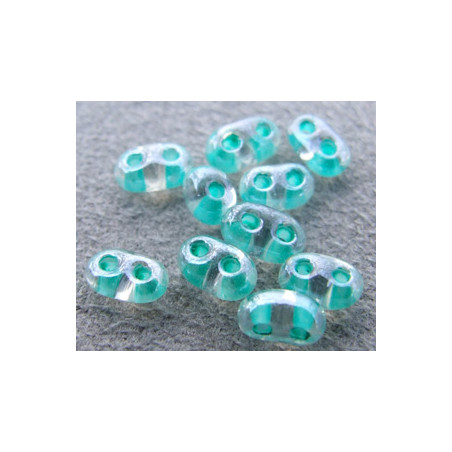 Twin Beads 2,5X5mm Crystal Light Green Color Lined (x tube de 23gr env.)