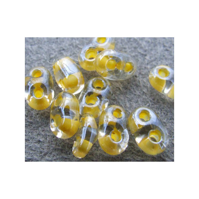 Twin Beads 2,5X5mm Crystal Yellow Color Lined (x tube de 23gr env.)