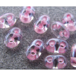 Twin Beads 2,5X5mm Crystal Pink Color Lined (x tube de 23gr env.)