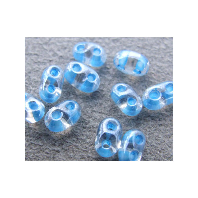 Twin Beads 2,5X5mm Crystal Light Blue Color Lined (x tube de 23gr env.)