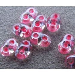 Twin Beads 2,5X5mm Crystal Rose Color Lined (x tube de 23gr env.)