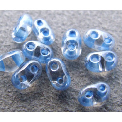 Twin Beads 2,5X5mm Crystal Blue Color Lined (x tube de 23gr env.)