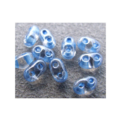 Twin Beads 2,5X5mm Crystal Blue Color Lined (x tube de 23gr env.)