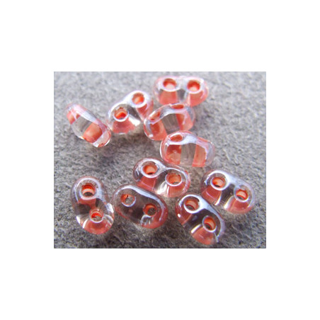 Twin Beads 2,5X5mm Crystal Yellow Orange Color Lined (x tube de 23gr env.)