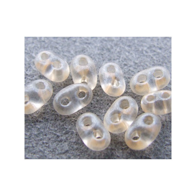 Twin Beads 2,5X5mm Crystal Pale Orange Pearl (x tube de 23gr env.)