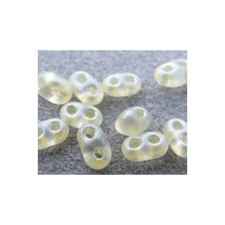 Twin Beads 2,5X5mm Crystal Pale Yellow Pearl (x tube de 23gr env.)