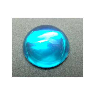 Cabochon en résine 18mm Aquamarine (x1)