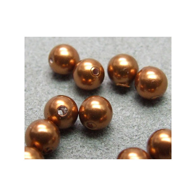 Perle ronde nacrée Swarovski 4mm Copper (x20)