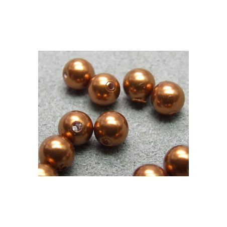 Perle ronde nacrée Swarovski 4mm Copper (x20)