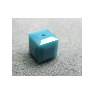 Perle cube en cristal Swarovski 5601 6mm Turquoise (x1)