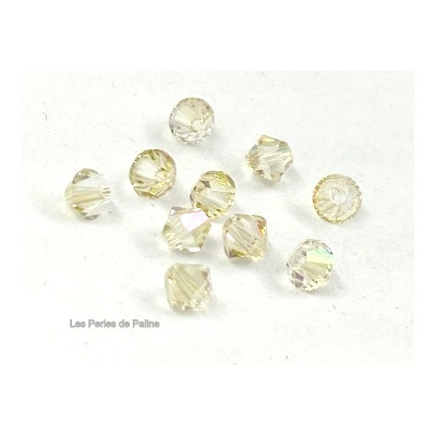 Toupies 4mm Crystal Luminous Green - réf. 5328 Xilion (x20) Toupies 4mm Crystal Luminous Green - réf. 5328 Xilion (x20)