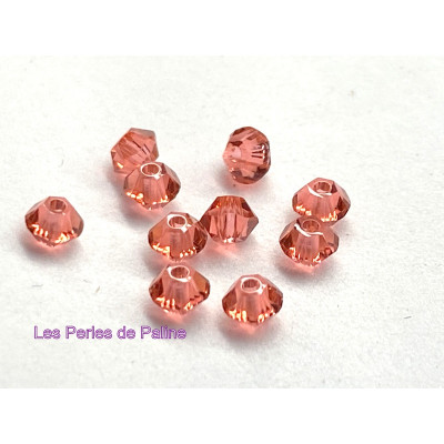 Toupies 3mm Rose Peach - réf. 5328 Xilion (x20) Toupies 3mm Rose Peach - réf. 5328 Xilion (x20)