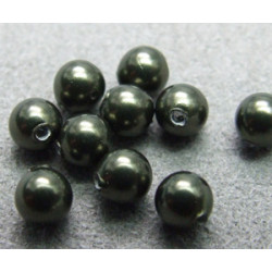 Perle ronde nacrée Swarovski 4mm Dark Green (x20)