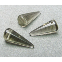Spikes en verre de Bohême 17x7mm Black Diamond (x1)