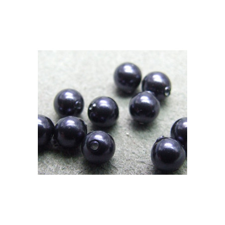 Perle ronde nacrée Swarovski 4mm Dark Purple (x20)