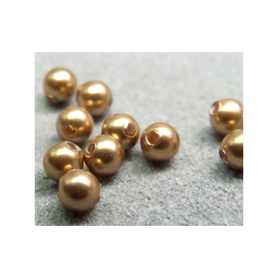 Perle ronde nacrée Swarovski 3mm Bright Gold (x20)