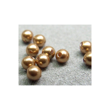 Perle ronde nacrée Swarovski 3mm Bright Gold (x20)